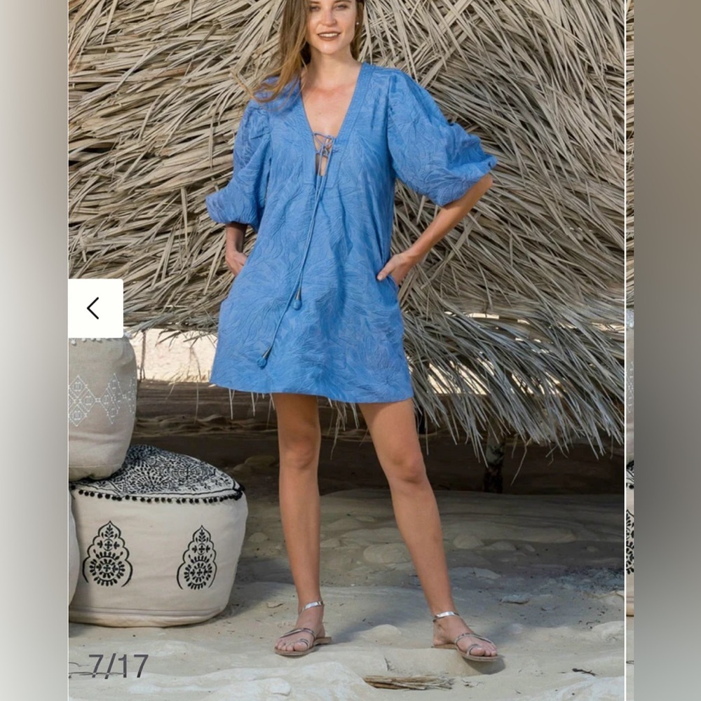 Scarlett Poppies power flower light blue dress S